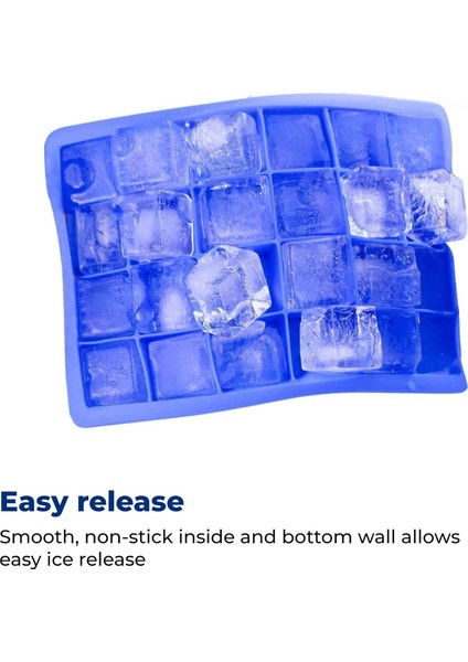 Silikon Buz Küpü Tepsisi - Dondurucu, Kokteyller için Büyük Buz Yapıcı Kalıbı - İstiflenebilir, BPA İçermez ve Kokusuz - Paslanmaz Çelik Maşalı Silikon Kare Buzluk Tepsisi (Yurt Dışından) fırsatları