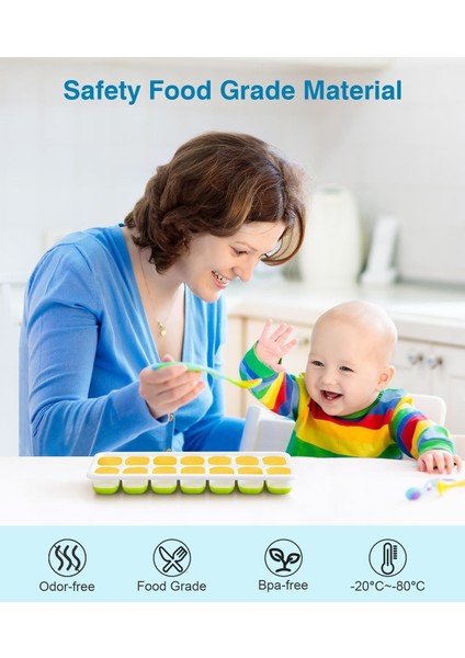 Kapaklı ve Kutulu Ice Cube Tepsi Seti - 3'lü Paket Silikon Buzluk Tepsisi U2013 Kolay Çıkarılabilir U2013 Viski, Kokteyl ve Bebek Maması Saklama Için Küçük Nugget Kalıp Buz Makin (Yurt Dışından) fiyatları