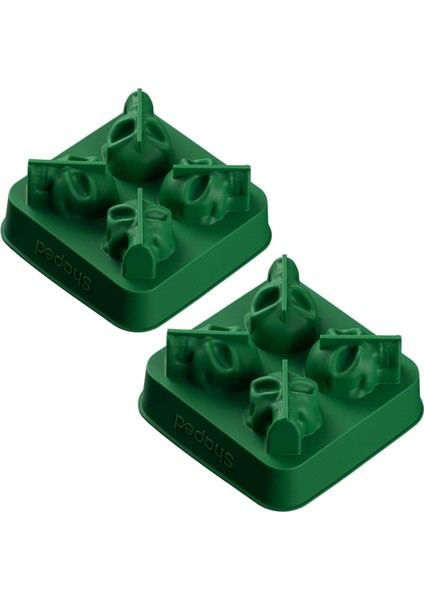 2-Pack 3D Antik Uzaylı Buz Kalıp Tepsileri, Buz Küpleri, Sabunlar, Çikolatalar, Dıy Figürler, Kurabiyeler, Reçine Modelleri Için Esnek Silikon Uzaylı Şekil Yapımcıları (Yurt Dışından)
