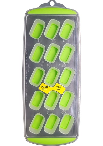 15 Dikdörtgen Küp Esnek Silikon Alttan Çıkarılabilir Buzluk (3'lü Paket, Yeşil) (Yurt Dışından) fiyatları