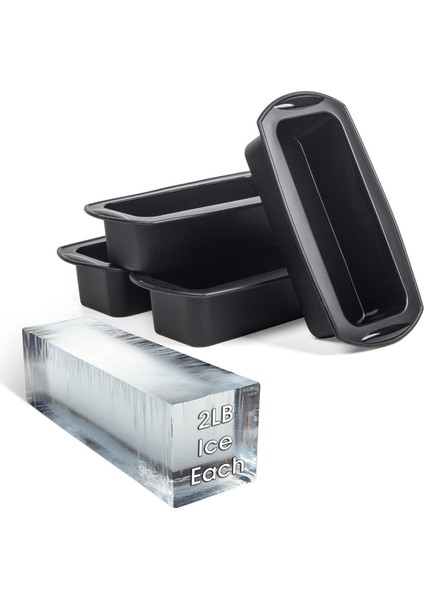Buz Bloğu Kalıbı Buz Banyosu Için Ekstra Büyük Soğuk Dalma Küvet Soğutucu Soğutucu, Her Biri 2 Lbs, 4 Paket, Büyük Buz Tuğlası Için Yerleşen Silikon Kalıp Buz Tepsisi Dev Blok Buz, (Yurt Dışından)