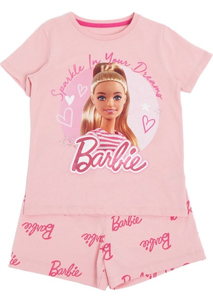 Barbie Kız Çocuk Şortlu Takım