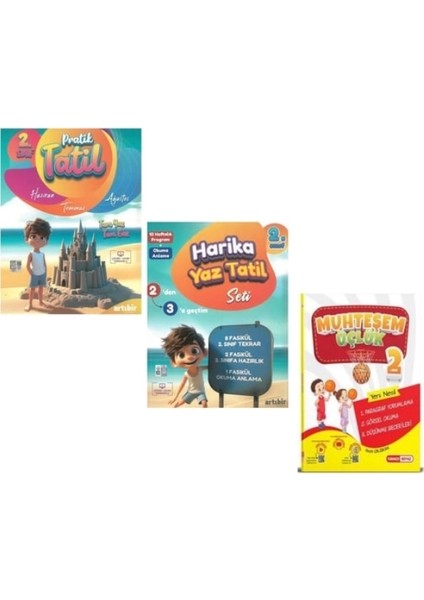 2. Sınıf Pratik Harika Yaz Tatili 3. Sınıfa Geçenler İçin Tatil Seti 3 Kitap