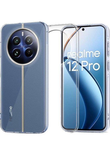 Realme 12 Pro Plus Kılıf Kamera Korumalı Şeffaf Yumuşak Silikon Kılıf