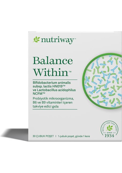 Balance Within™ - Probiyotik Mikroorganizma™ Nutriway™bu Ürünün Skt'si 10/24 Bilginize