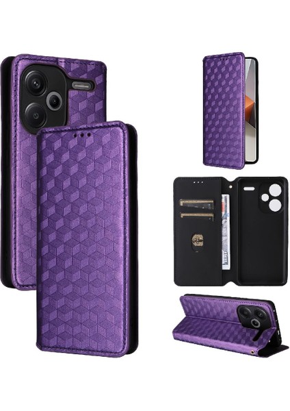Xiaomi Not 13 Pro Artı 5g Manyetik Kapatma 3D Desen Kart Yuvaları (Yurt Dışından)