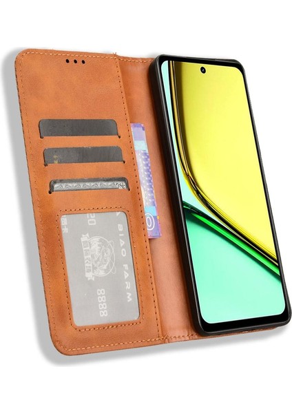 Realme C67 4g Manyetik Kapatma Cüzdan Pu Deri Kılıf (Yurt Dışından) fırsatları