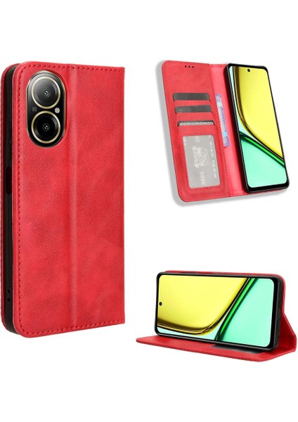 Realme C67 4g Manyetik Kapatma Cüzdan Pu Deri Kılıf (Yurt Dışından) modelleri