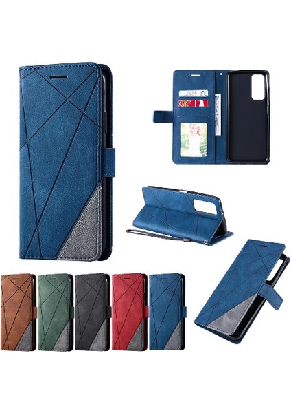 Oppo A16 Manyetik Darbeye Pu Deri Cüzdan Flip Folio Kart Için Kılıf (Yurt Dışından)
