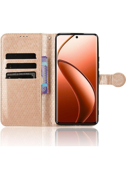 Realme 12 Artı 5g Için Geometrik Desen Deri Cüzdan Kapak Toka (Yurt Dışından) modelleri