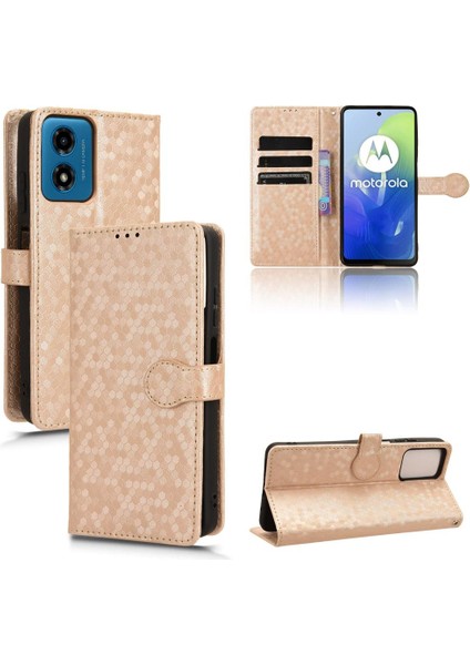 Motorola Moto G24 Manyetik Toka Deri Cüzdan Kapak Geometrik (Yurt Dışından)