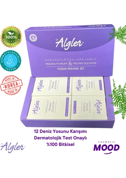 Yosun Peeling Yüz Peelingi Cilt Bakımı Yosun Maskesi Cilt Peeling Cilt Soyucu Leke Akne Sivilce 5 Kullanım