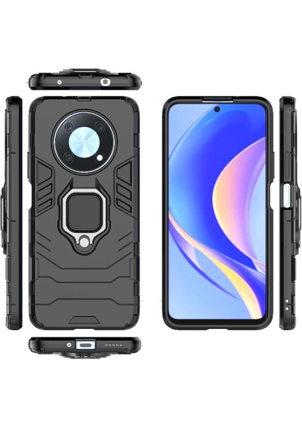 Mays Shop Huawei Nova Y90 360 &deg; Dönen Halka Kickstand Askeri Damla Kapak (Yurt Dışından)