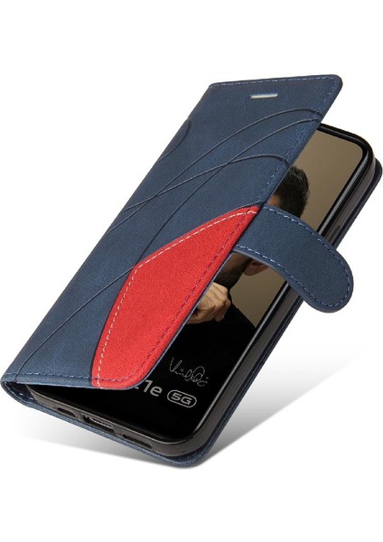 Vıvo V21E 5g Kickstand Koruyucu Iki Renkli Dikiş Pu Deri Için Kılıf (Yurt Dışından) modelleri