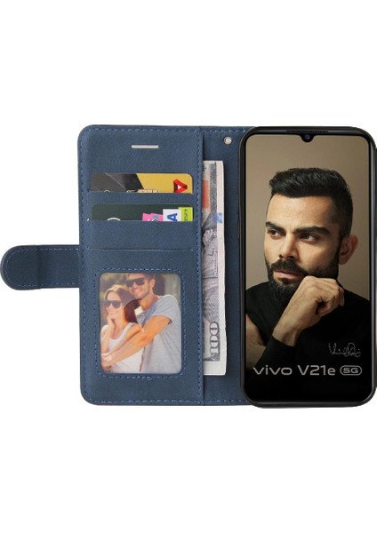 Vıvo V21E 5g Kickstand Koruyucu Iki Renkli Dikiş Pu Deri Için Kılıf (Yurt Dışından) fırsatları