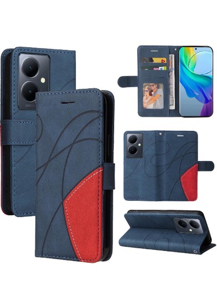 Vıvo V29 Lite Için Kılıf Pu Deri Flip Folio Kılıf Kickstand Koruyucu (Yurt Dışından)