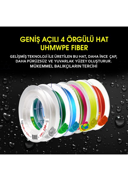 Premium Pe 4x Örgü Ip 150 M Multi Colour Makara Misina fırsatları