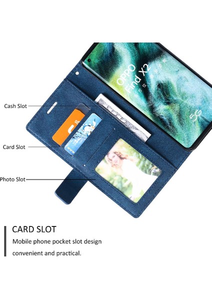 Oppo Bulmak Için Kılıf X2 Manyetik Cüzdan Flip Folio Darbeye Kart Tutucu Pu (Yurt Dışından)