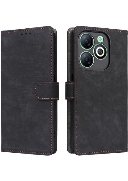Infinix Akıllı 8/X6525 Kart Yuvaları Için Kılıf Kapak Flip Folio Cüzdan Rfıd Pu (Yurt Dışından)