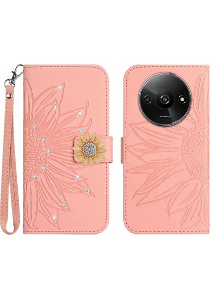Xiaomi Redmi A3 Darbeye Tpu Kabuk Pu Deri Kapak Çevirin Kart (Yurt Dışından)