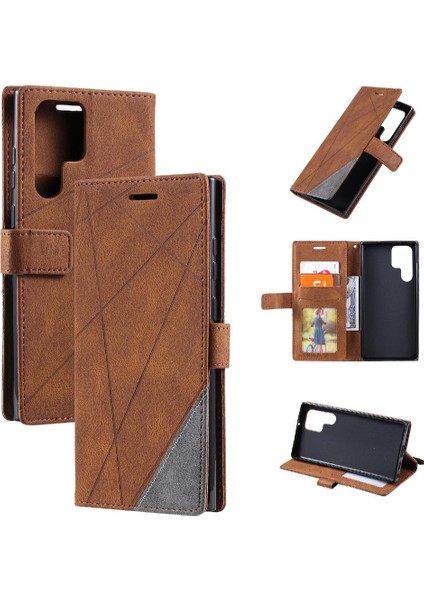 Samsung Galaxy S24 Ultra Pu Deri Cüzdan Flip Folio Kart Tutucu (Yurt Dışından)