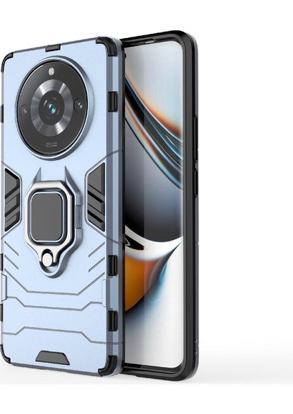 Realme 11 Pro Artı Darbeye Dayanıklı Kapak Için Kılıf Kickstand 360 &deg; Dönen Halka (Yurt Dışından) modelleri