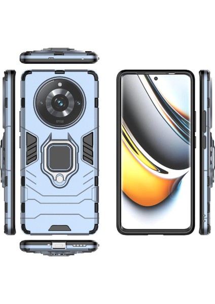 Realme 11 Pro Artı Darbeye Dayanıklı Kapak Için Kılıf Kickstand 360 &deg; Dönen Halka (Yurt Dışından) fırsatları