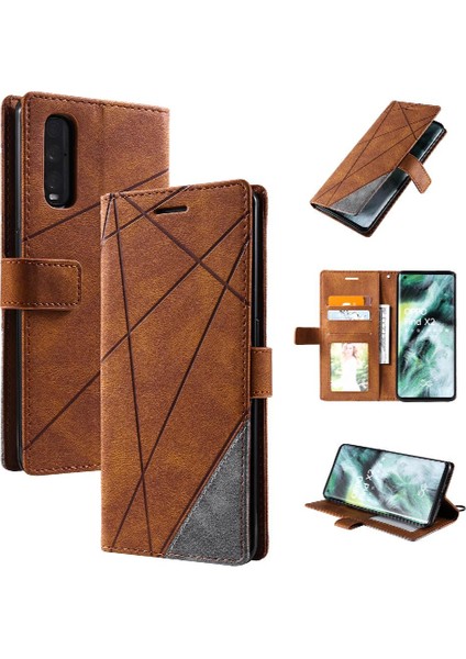 Oppo Bulmak Için Kılıf X2 Manyetik Cüzdan Flip Folio Darbeye Kart Tutucu Pu (Yurt Dışından)