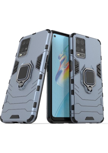 Oppo A54 4g Için Kılıf 360 &deg; Dönen Halka Darbeye Kapak Kickstand Askeri (Yurt Dışından)