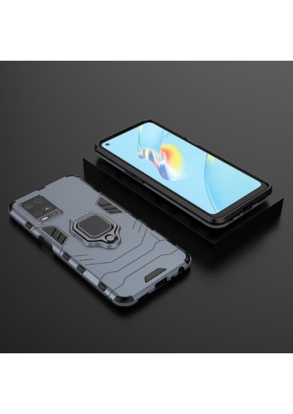 Oppo A54 4g Için Kılıf 360 &deg; Dönen Halka Darbeye Kapak Kickstand Askeri (Yurt Dışından)