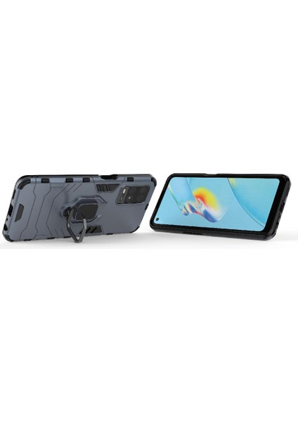 Oppo A54 4g Için Kılıf 360 &deg; Dönen Halka Darbeye Kapak Kickstand Askeri (Yurt Dışından)