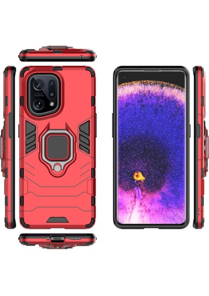 Oppo Bulmak Için Kılıf X5 Pro 5g Kickstand 360 &deg; Dönen Halka Askeri Damla (Yurt Dışından)