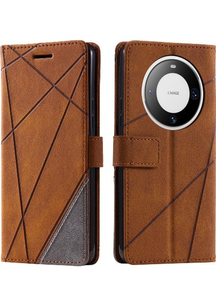 Huawei Mate 60 Için Kılıf Darbeye Kart Tutucu Kickstand Pu Deri Cüzdan (Yurt Dışından)