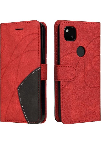 Google Piksel 4A Pu Deri Flip Folio Kılıf Için Kılıf Kickstand Koruyucu (Yurt Dışından)