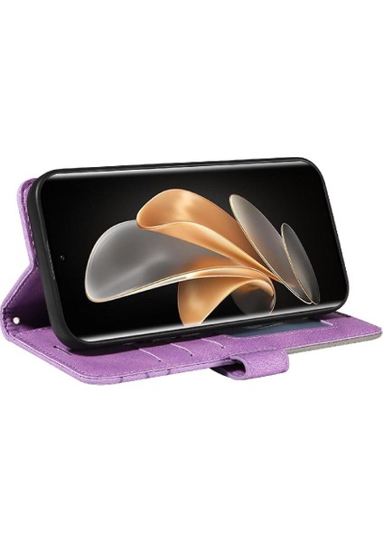 Vıvo V29 5g Pu Deri Flip Folio Kılıf Için Kılıf ile Iki Renkli Dikiş (Yurt Dışından)