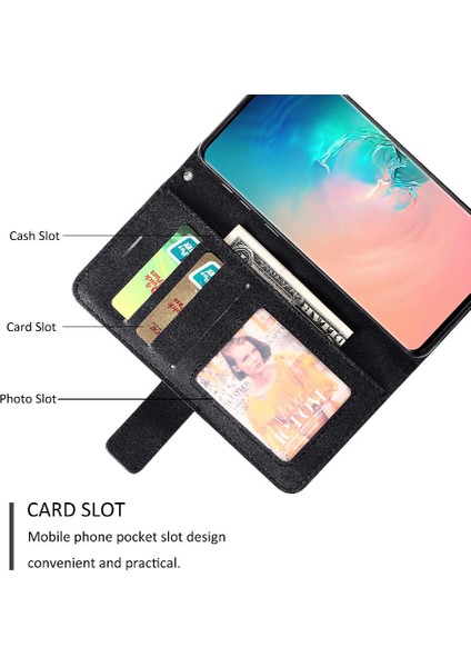 Samsung Galaxy S10 Için Kılıf Manyetik Pu Deri Kart Tutucu Kickstand Flip (Yurt Dışından)