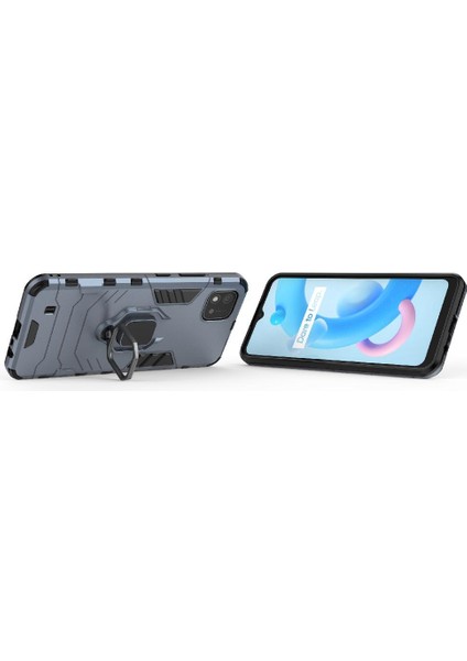 Realme C20 Kickstand Darbeye Kapak Için Kılıf 360 &deg; Dönen Halka Askeri (Yurt Dışından) fiyatları