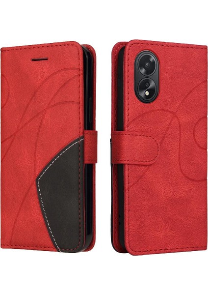 Oppo A38 4G/A18 4g Kickstand Koruyucu Kart Yuvası Standı Pu (Yurt Dışından)