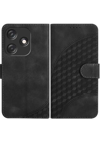 Tecno Kıvılcım 10C Için Geometrik Desen Pu Deri Kapak Çevirin Deri (Yurt Dışından)