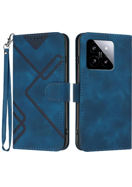 Kart Yuvası Standı Manyetik ile Xiaomi 14 Pu Deri Kapak Cüzdan (Yurt Dışından)