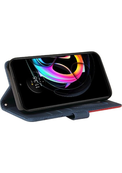 Mays Shop Motorola Kenar 20 Lite Için Kılıf Kart Yuvası Standı ile Pu Deri Flip Folio (Yurt Dışından)