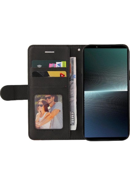 Sony Xperia 1V Pu Deri Flip Folio Kılıf Kickstand Koruyucu (Yurt Dışından)