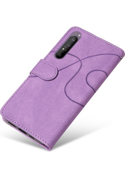 Mays Shop Sony Xperia1 Ii Pu Deri Flip Kart Yuvası Standı ile Folio Kılıf (Yurt Dışından)