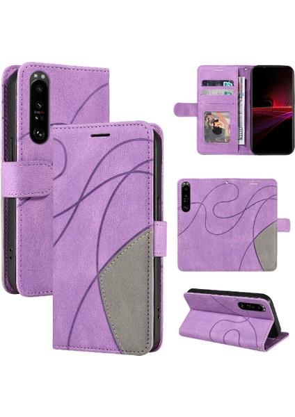 Sony Xperia 1iii Iki Renkli Dikiş Kickstand Koruyucu Kılıf (Yurt Dışından) indirimleri