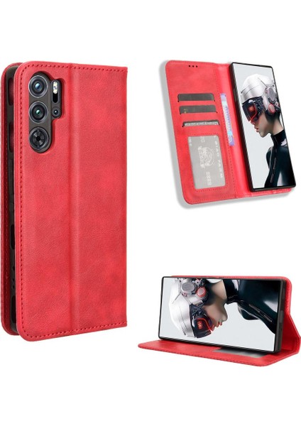 Zte Nubia Kırmızı Sihirli 9 Pro/pro Artı Cüzdan Pu Deri Manyetik (Yurt Dışından)