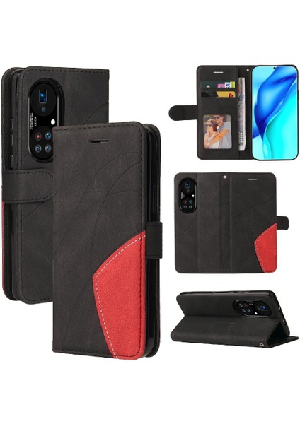 Huawei P50 Pro Pu Deri Flip Folio Kılıf Kickstand Koruyucu (Yurt Dışından) fırsatları
