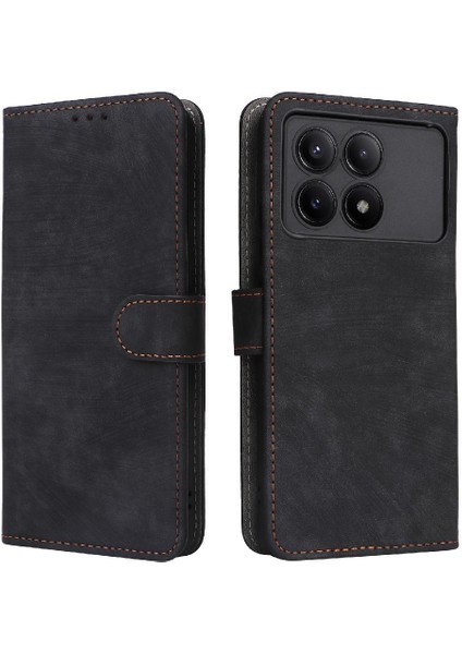 Xiaomi Poco X6 Pro Kart Yuvaları Kapak Manyetik Kapatma Rfıd Flip Pu (Yurt Dışından)
