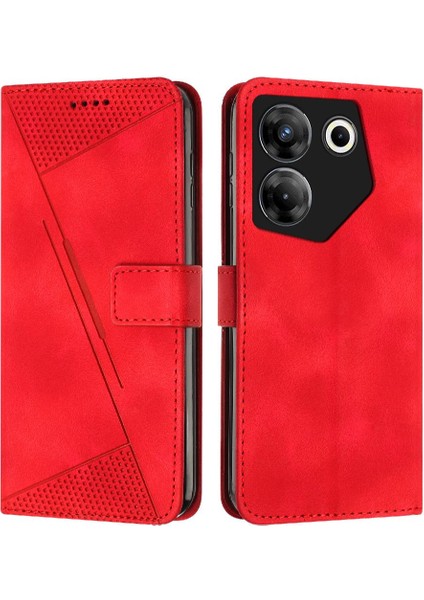 Tecno Camon 20 Pro 5g Için Kılıf Darbeye Kapak Kapak Pu Deri Tam (Yurt Dışından)