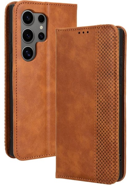 Samsung Galaxy S24 Ultra 5g Manyetik Kapatma Cüzdan Pu Deri Kılıf (Yurt Dışından)