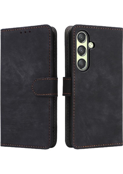 Samsung Galaxy S24 Pu Deri Kart Yuvaları Kapak Manyetik Kapatma (Yurt Dışından)